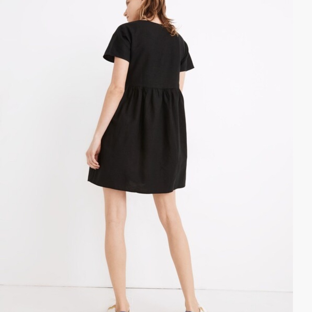 Madewell Linen Blend Alexandra Button-Front Mini Dress XS - Picture 2 of 8